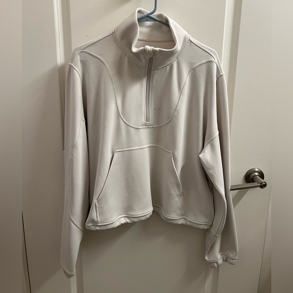 SOLD - NWOT Brushed Softstreme Half Zip (White Opal)